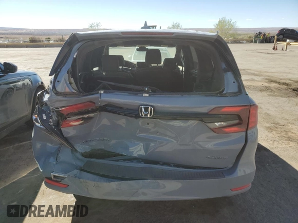 2023 Honda Odyssey Sport with VIN 5FNRL6H77PB052532, listed as a Copart auction lot 50596275 with 23,457 mi miles and Salvage Title. Bid and sale history available at carsss.com. Image 6.