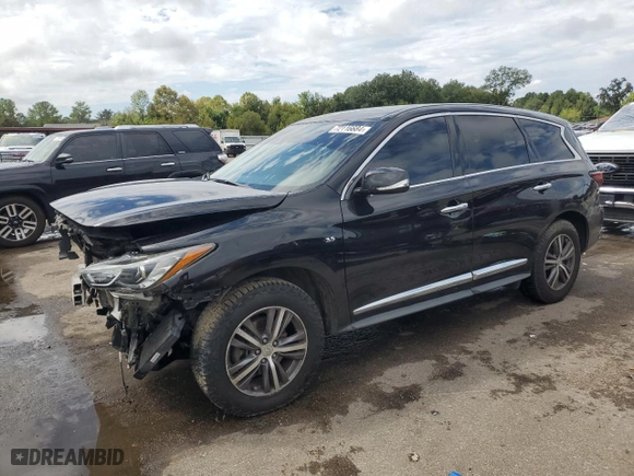 2019 Infiniti QX60 PURE with VIN 5N1DL0MMXKC559235, listed as a Copart auction lot 72116684 with 72,752 mi miles and Salvage Title. Bid and sale history available at carsss.com. Image 1.