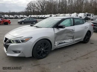 2018 Nissan Maxima SL with VIN 1N4AA6AP2JC385454, listed as a Copart auction lot 47820185 with 45,174 mi miles and Salvage Title. Bid and sale history available at carsss.com. Image 1.