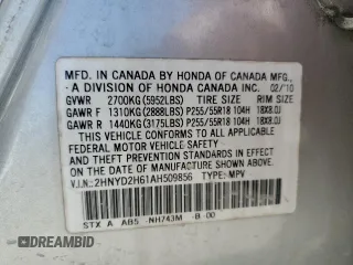 2010 Acura MDX Technology Pkg with VIN 2HNYD2H61AH509856, listed as a Copart auction lot 50642905 with 150,534 mi miles and Salvage Title. Bid and sale history available at carsss.com. Image 13.