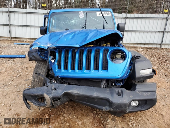 2022 Jeep Wrangler Unlimited Sport z VIN 1C4HJXDN6NW232539, wystawiony jako Copart lot #43936495 z przebiegiem 29 571 mil mil oraz Szkoda całkowita • Salvage title. Historia ofert i sprzedaży dostępna na DreamBid. Obrazek 5.