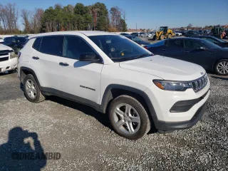 2023 Jeep Compass Sport with VIN 3C4NJDAN2PT511064, listed as a Copart auction lot 85946234 with 30,024 mi miles and Salvage title. Bid and sale history available at DreamBid. Image 4.