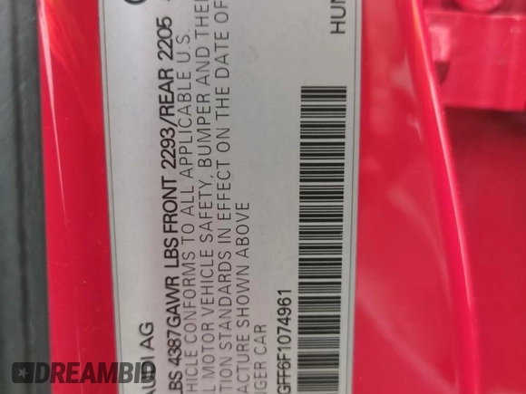 2015 Audi A3 Premium with VIN WAUACGFF6F1074961, listed as a Copart auction lot 57875045 with Not provided miles and Salvage title. Bid and sale history available at DreamBid. Image 12.
