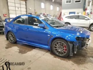 2015 Mitsubishi Lancer Evolution Final Edition with VIN JA32W7FV6FU028162, listed as a Copart auction lot 44627255 with 129,831 mi miles and Salvage Title. Bid and sale history available at carsss.com. Image 4.