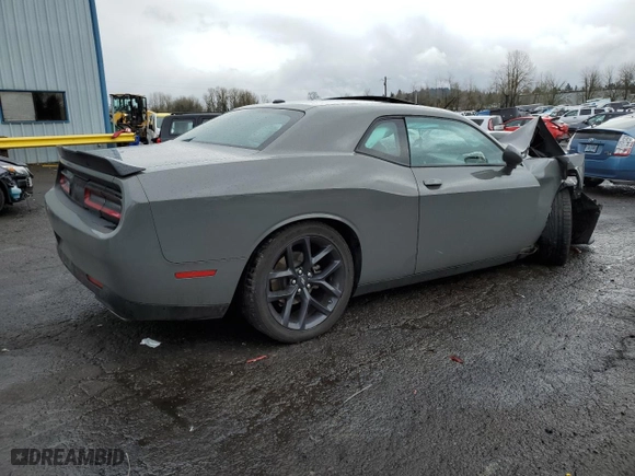 2023 Dodge Challenger R/T with VIN 2C3CDZBT3PH668799, listed as a Copart auction lot 45386025 with 0 mi miles and Salvage Title. Bid and sale history available at carsss.com. Image 3.