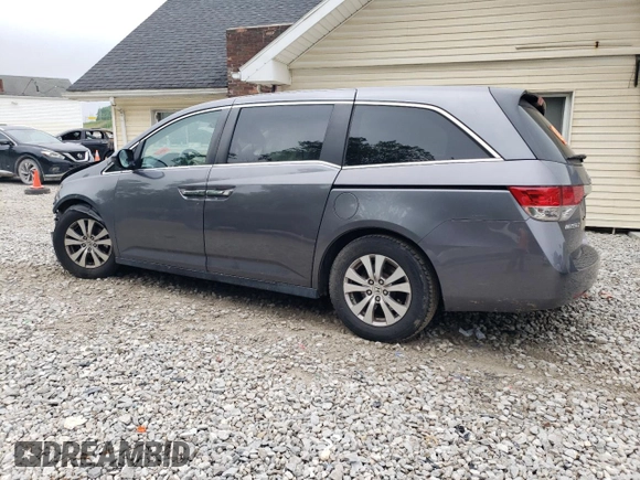 2014 Honda Odyssey EX-L with VIN 5FNRL5H69EB125480, listed as a Copart auction lot 59988475 with Not provided miles and Salvage title. Bid and sale history available at DreamBid. Image 2.