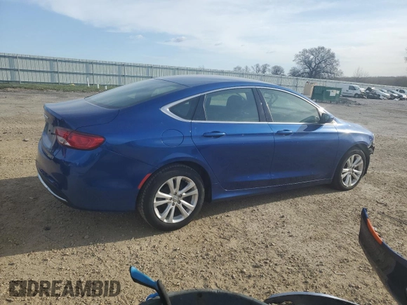 2015 Chrysler 200 Limited with VIN 1C3CCCAB6FN554052, listed as a Copart auction lot 52799825 with 161,671 mi miles and Non Repairable. Bid and sale history available at carsss.com. Image 3.