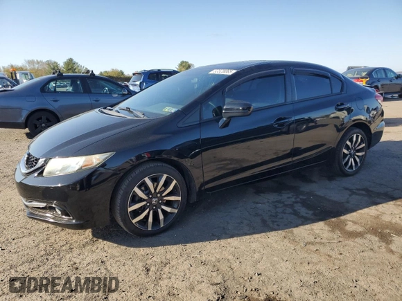 2015 Honda Civic EX-L with VIN 19XFB2F94FE214043, listed as a Copart auction lot 53528065 with 120,000 mi miles and Salvage Title. Bid and sale history available at carsss.com. Image 1.