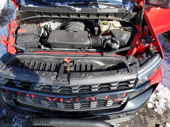2021 Chevrolet Silverado 1500 Custom Trail Boss with VIN 1GCPYCEF6MZ187624, listed as a Copart auction lot 45992685 with 82,428 mi miles and Salvage Title. Bid and sale history available at DreamBid. Image 13.
