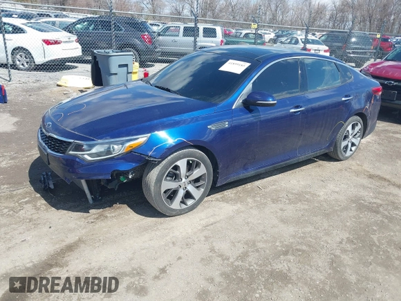 2019 Kia Optima LX with VIN 5XXGT4L30KG283410, listed as a IAAI auction lot 41899185 with 100,189 mi miles and . Bid and sale history available at carsss.com. Image 2.