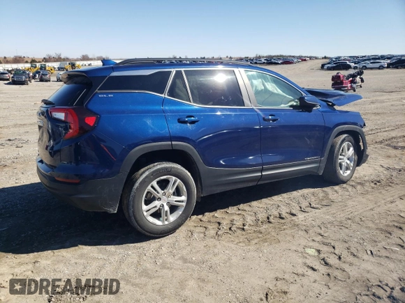 2022 GMC Terrain SLE with VIN 3GKALMEV4NL304406, listed as a Copart auction lot 47955155 with Not provided miles and Salvage title. Bid and sale history available at DreamBid. Image 3.