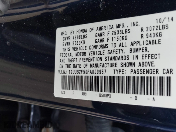 2015 Acura TLX Technology с VIN 19UUB2F50FA009957, выставлен на аукционе IAAI как лот 42325757 с пробегом 111 956 миль миль и . История ставок и продаж доступна на DreamBid. Изображение 9.