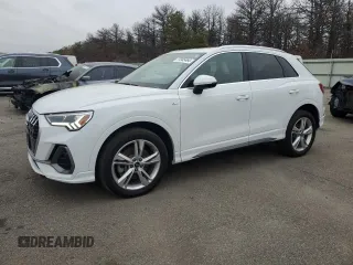 2021 Audi Q3 S line Premium Plus with VIN WA1EECF38M1041559, listed as a Copart auction lot 77945464 with 38,346 mi miles and Salvage Title. Bid and sale history available at carsss.com. Image 1.