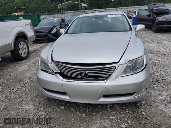 2007 Lexus LS 460 with VIN JTHBL46F175014438, listed as a Copart auction lot 62513655 with 128,213 mi miles and Salvage title. Bid and sale history available at DreamBid. Image 5.