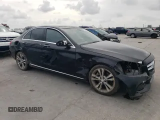 2015 Mercedes-Benz C 300 with VIN 55SWF4JB9FU082657, listed as a Copart auction lot 55466575 with 109,254 mi miles and Salvage Title. Bid and sale history available at DreamBid. Image 4.