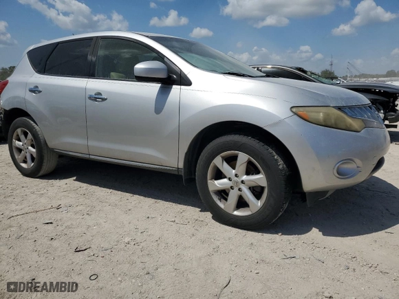 2009 Nissan Murano S with VIN JN8AZ18U99W009964, listed as a Copart auction lot 52110985 with 255,365 mi miles and Salvage Title. Bid and sale history available at carsss.com. Image 4.