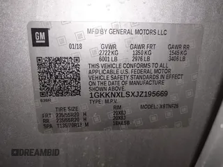 2018 GMC Acadia Denali with VIN 1GKKNXLSXJZ195669, listed as a IAAI auction lot 42315665 with 92,015 mi miles and . Bid and sale history available at DreamBid. Image 9.
