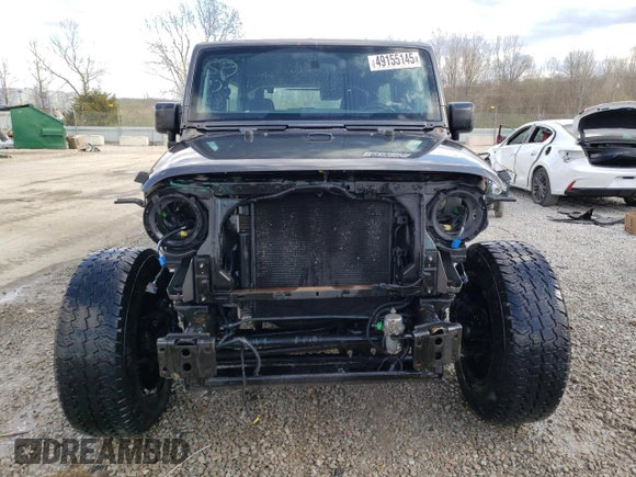 2018 Jeep Wrangler Unlimited Sport S with VIN 1C4BJWDG8JL814090, listed as a Copart auction lot 49155145 with 74,875 mi miles and Salvage Title. Bid and sale history available at DreamBid. Image 5.