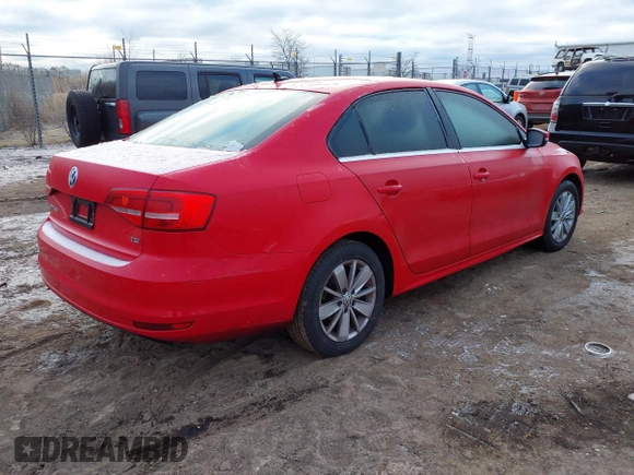 2015 Volkswagen Jetta Sedan 1.8T SE w/Connectivity with VIN 3VWD07AJ9FM347685, listed as a IAAI auction lot 41268666 with 140,861 mi miles. Bid and sale history available at carsss.com. Image 4.