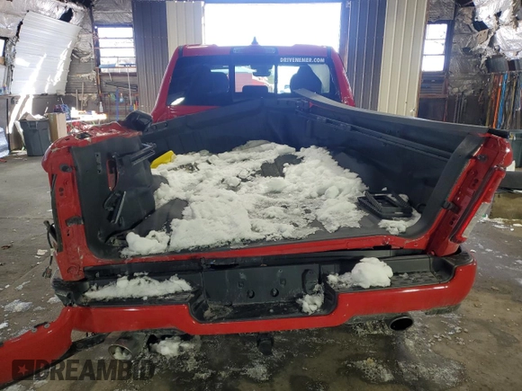 2021 Ram 1500 Big Horn with VIN 1C6SRFBT1MN798825, listed as a Copart auction lot 43116495 with 25,635 mi miles and Salvage Title. Bid and sale history available at carsss.com. Image 6.
