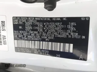 2011 Toyota Sienna LE AAS with VIN 5TDKK3DC3BS086073, listed as a IAAI auction lot 41637136 with 257,615 mi miles. Bid and sale history available at carsss.com. Image 9.