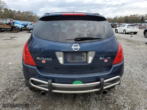 2005 Nissan Murano SL with VIN JN8AZ08W55W416234, listed as a Copart auction lot 83548504 with 166,291 mi miles and Salvage Title. Bid and sale history available at carsss.com. Image 6.