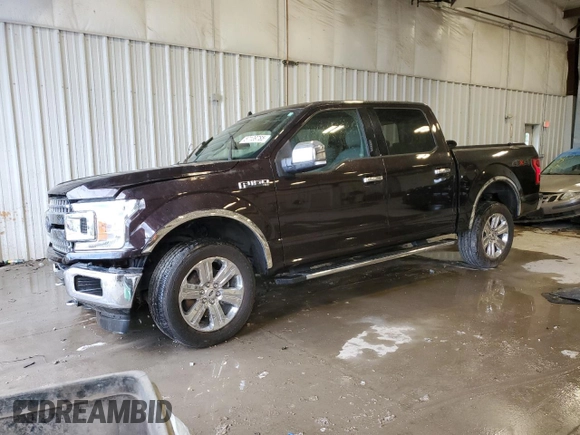 2019 Ford F-150 XL with VIN 1FTEW1EP6KFA59568, listed as a Copart auction lot 57139785 with 76,297 mi miles and Salvage title. Bid and sale history available at DreamBid. Image 1.