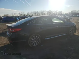 2017 Hyundai Sonata Sport with VIN 5NPE34AF1HH529303, listed as a Copart auction lot 46721245 with 81,428 mi miles and Salvage Title. Bid and sale history available at DreamBid. Image 3.