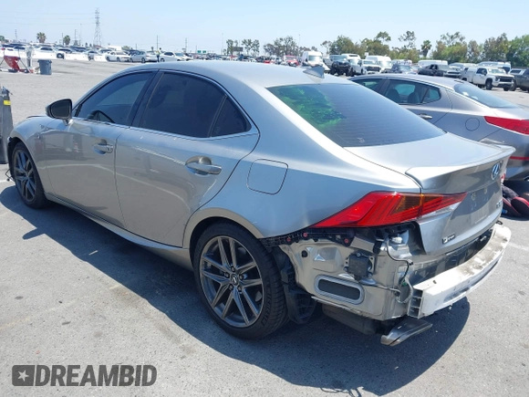 2020 Lexus IS 300 F Sport with VIN JTHGA1D22L5104377, listed as a IAAI auction lot 42488594 with 59,089 mi miles and . Bid and sale history available at DreamBid. Image 3.