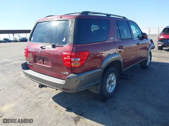 2004 Toyota Sequoia SR5 with VIN 5TDZT34A84S237468, listed as a IAAI auction lot 41856685 with 77,387 mi miles. Bid and sale history available at carsss.com. Image 4.