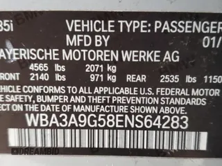 2014 BMW 3 Series 335i with VIN WBA3A9G58ENS64283, listed as a Copart auction lot 44530535 with 101,006 mi miles and Salvage Title. Bid and sale history available at carsss.com. Image 14.