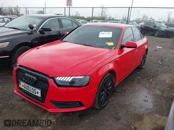 2013 Audi A4 Premium with VIN WAUBFAFL6DN031659, listed as a IAAI auction lot 42077526 with 54,269 mi miles and . Bid and sale history available at DreamBid. Image 2.