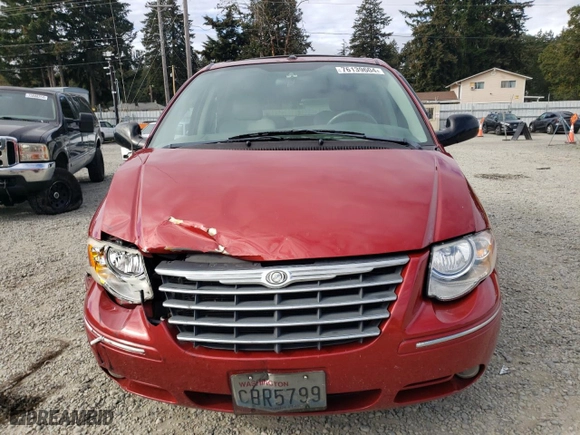 2007 Chrysler Town & Country LWB Limited with VIN 2A8GP64L27R316283, listed as a Copart auction lot 76139604 with 82,238 mi miles and Salvage Title. Bid and sale history available at carsss.com. Image 5.