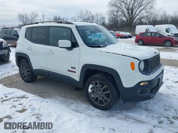 2016 Jeep Renegade Latitude with VIN ZACCJBBT9GPD73507, listed as a IAAI auction lot 41504897 with 108,331 mi miles. Bid and sale history available at carsss.com. Image 1.