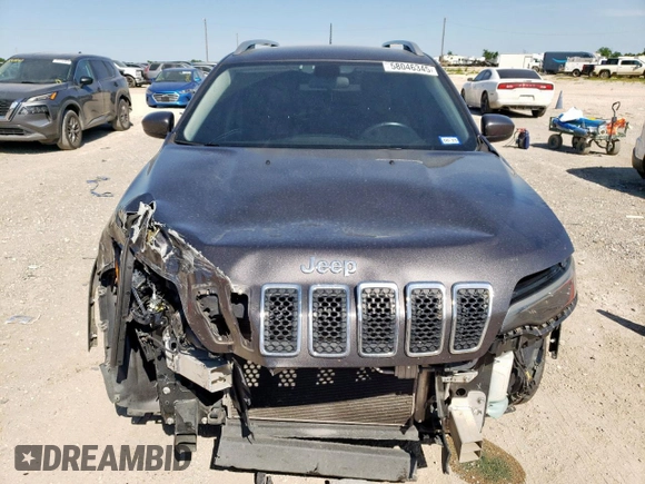 2019 Jeep Cherokee Altitude with VIN 1C4PJLLB3KD184565, listed as a Copart auction lot 58046345 with 91,618 mi miles and Salvage title. Bid and sale history available at DreamBid. Image 5.