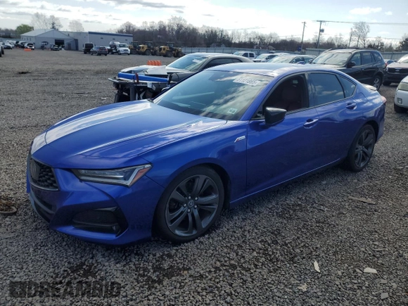 2021 Acura TLX w/A-Spec Package with VIN 19UUB6F56MA005965, listed as a Copart auction lot 51121865 with 42,428 mi miles and Salvage Title. Bid and sale history available at carsss.com. Image 1.