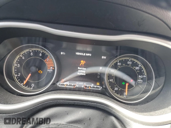 2016 Jeep Cherokee Limited z VIN 1C4PJMDS8GW244937, wystawiony jako Copart lot #54721405 z przebiegiem 151 655 mil mil oraz Szkoda całkowita • Salvage title. Historia ofert i sprzedaży dostępna na DreamBid. Obrazek 9.
