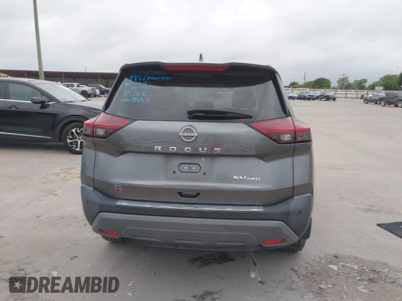 2022 Nissan Rogue SV with VIN 5N1BT3BB8NC695197, listed as a IAAI auction lot 42021604 with 98,091 mi miles and . Bid and sale history available at DreamBid. Image 16.