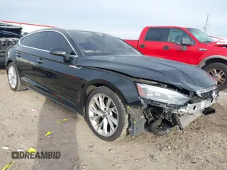 2021 Audi A5 Sportback Premium with VIN WAUABCF52MA003725, listed as a IAAI auction lot 41368239 with 85,451 mi miles. Bid and sale history available at carsss.com. Image 1.