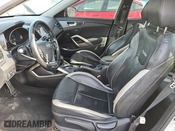 2014 Hyundai Veloster Turbo with VIN KMHTC6AE0EU211034, listed as a Copart auction lot 49711635 with 126,394 mi miles and Clean title. Bid and sale history available at DreamBid. Image 7.