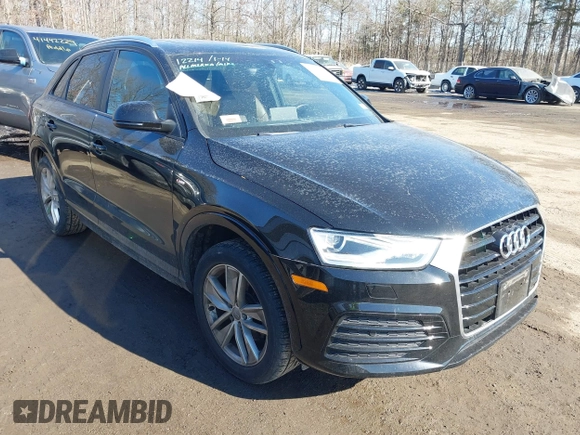 2018 Audi Q3 Premium with VIN WA1ECCFS6JR031736, listed as a IAAI auction lot 41439900 with 67,182 mi miles and . Bid and sale history available at DreamBid. Image 1.