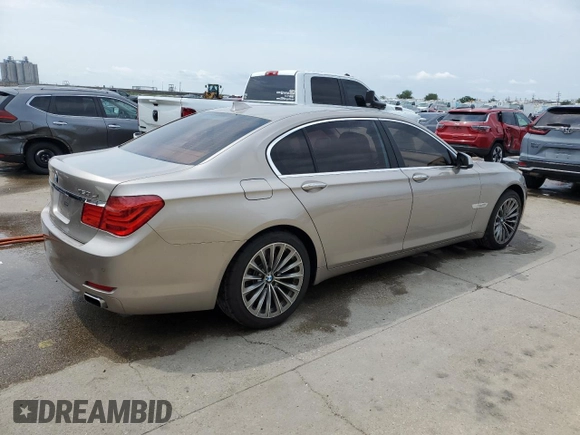 2012 BMW 7 Series 750Li with VIN WBAKB8C51CC962834, listed as a Copart auction lot 56592645 with 72,665 mi miles and Salvage title. Bid and sale history available at DreamBid. Image 3.