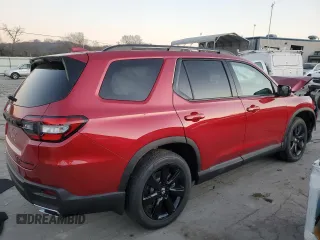 2025 Honda Pilot Black Edition with VIN 5FNYG1H93SB078929, listed as a Copart auction lot 83183894 with 912 mi miles and Salvage Title. Bid and sale history available at carsss.com. Image 3.