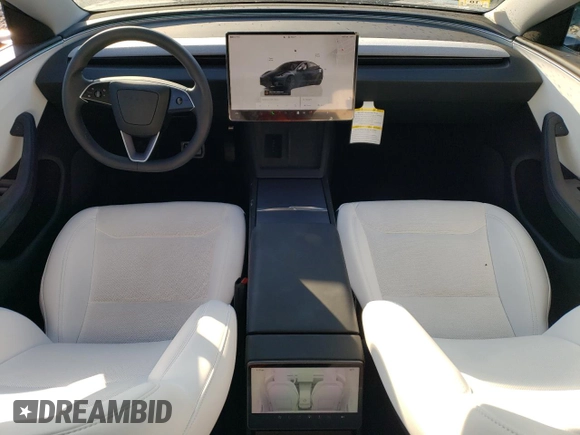 2024 Tesla Model 3 with VIN 5YJ3E1EA2RF859983, listed as a Copart auction lot 48044865 with 2,277 mi miles and Salvage Title. Bid and sale history available at DreamBid. Image 8.
