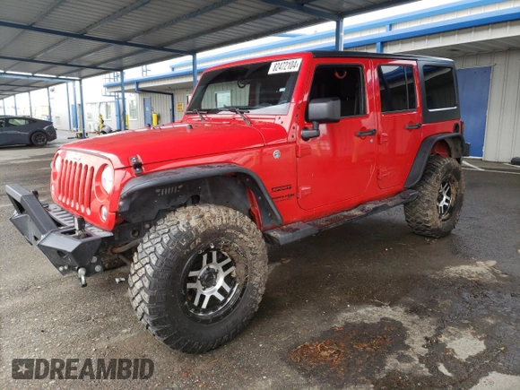 2018 Jeep Wrangler JK Unlimited Sport S with VIN 1C4HJWDG0JL897721, listed as a Copart auction lot 82472104 with 0 mi miles and Salvage Title. Bid and sale history available at carsss.com. Image 1.