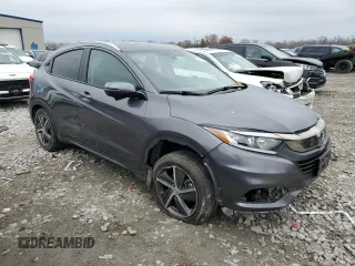 2021 Honda HR-V EX with VIN 3CZRU6H56MM742608, listed as a Copart auction lot 81403134 with 76,330 mi miles and Salvage Title. Bid and sale history available at carsss.com. Image 4.