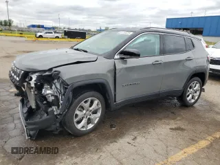 2022 Jeep Compass Limited z VIN 3C4NJDCBXNT135004, wystawiony jako Copart lot #57718525 z przebiegiem 24 057 mil mil oraz Szkoda całkowita • Salvage title. Historia ofert i sprzedaży dostępna na DreamBid. Obrazek 1.