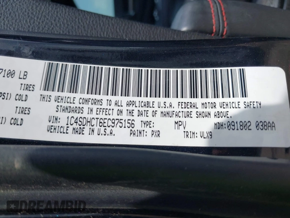 2014 Dodge Durango R/T с VIN 1C4SDHCT6EC975156, выставлен на аукционе IAAI как лот 42124665 с пробегом 160 827 миль миль и . История ставок и продаж доступна на DreamBid. Изображение 9.