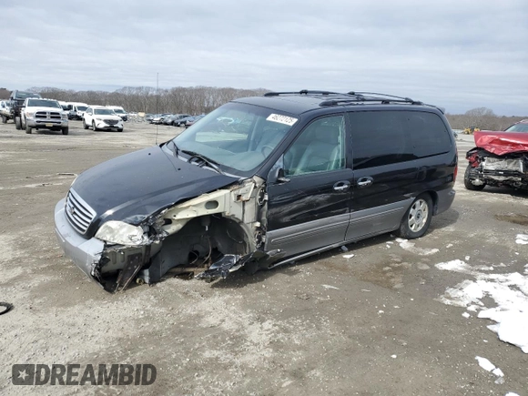 2003 Kia Sedona LX with VIN KNDUP131736449152, listed as a Copart auction lot 46272125 with 78,568 mi miles and Clean Title. Bid and sale history available at carsss.com. Image 1.