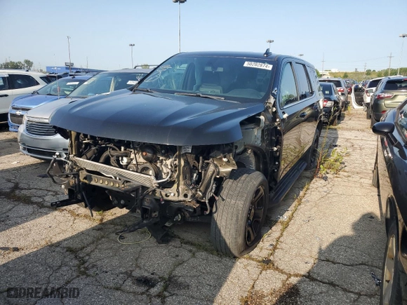 2022 Chevrolet Tahoe Commercial with VIN 1GNSKLED6NR267105, listed as a Copart auction lot 50202874 with 11,696 mi miles and Non Repairable. Bid and sale history available at carsss.com. Image 1.